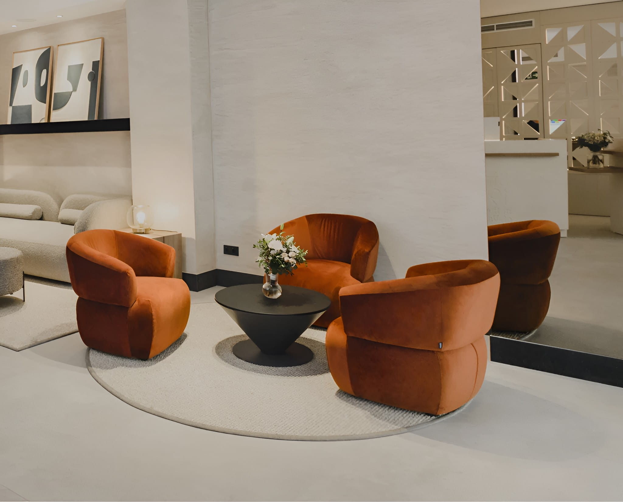 boll armchair peonza table hotel